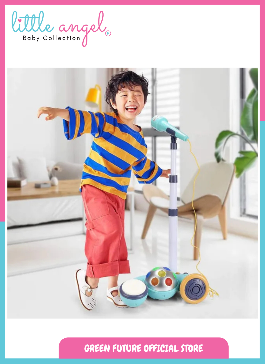 Little Angel – Kids Karaoke Microphone Music Stand Toy