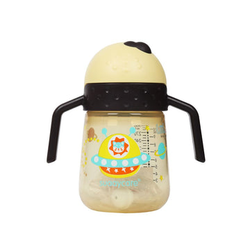 Little Angel - Baby Water Bottle With Straw 300ml - Black, Red, Orange