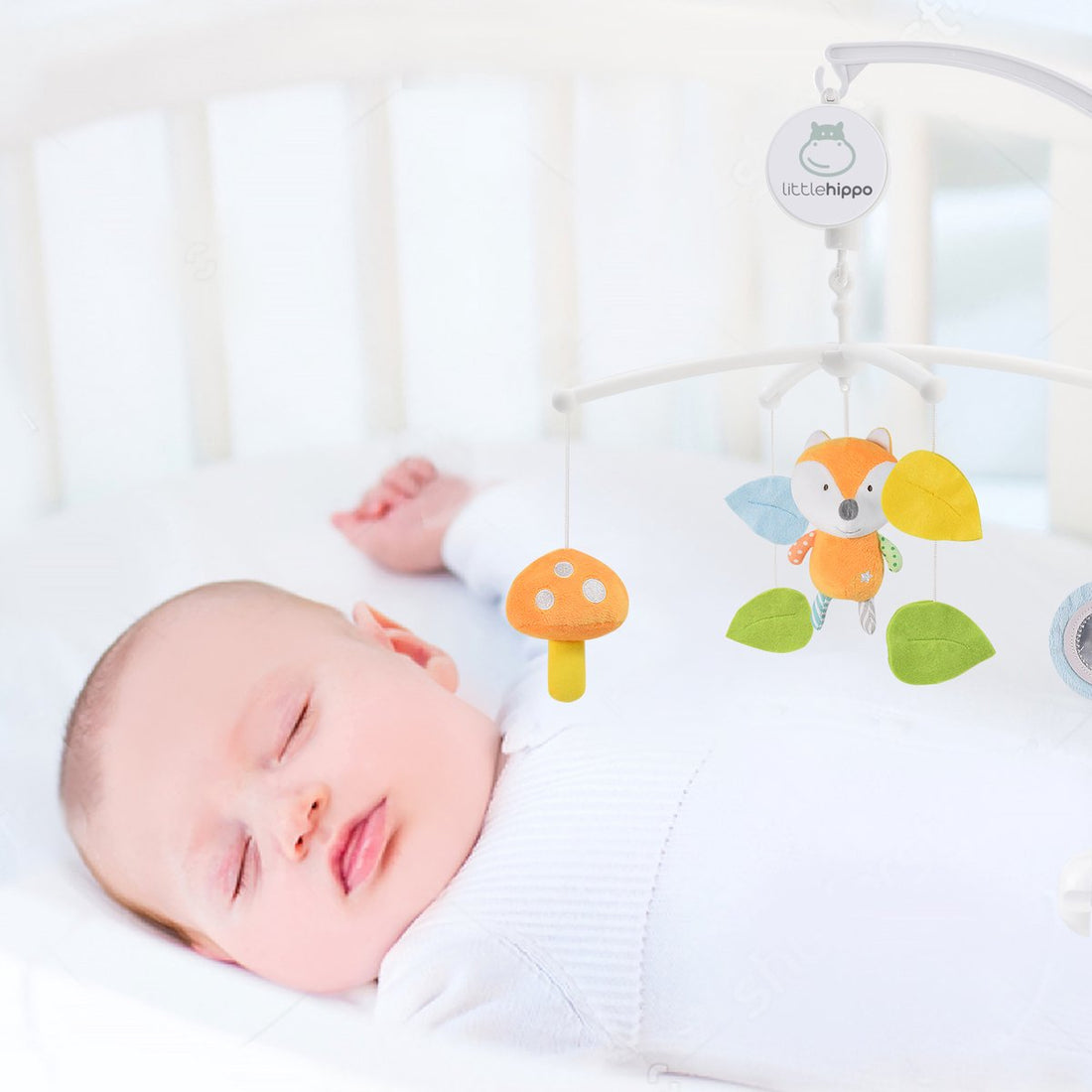 Konig Kids - Fox Musical Cot Mobile w/ Plush Hanging Toys