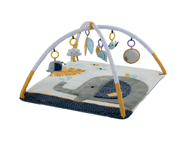 Konig Kids - Baby Play Gym Mat with Elephant Theme & Hanging Toys