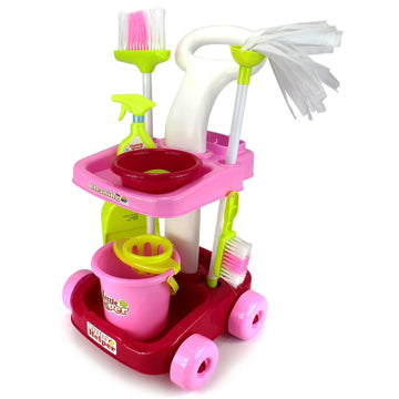 Little Angel – Kids Cleaning Toys Trolley Set with Accessories