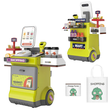 Little Angel – Kids Supermarket Shopping Cart Playset-48pcs