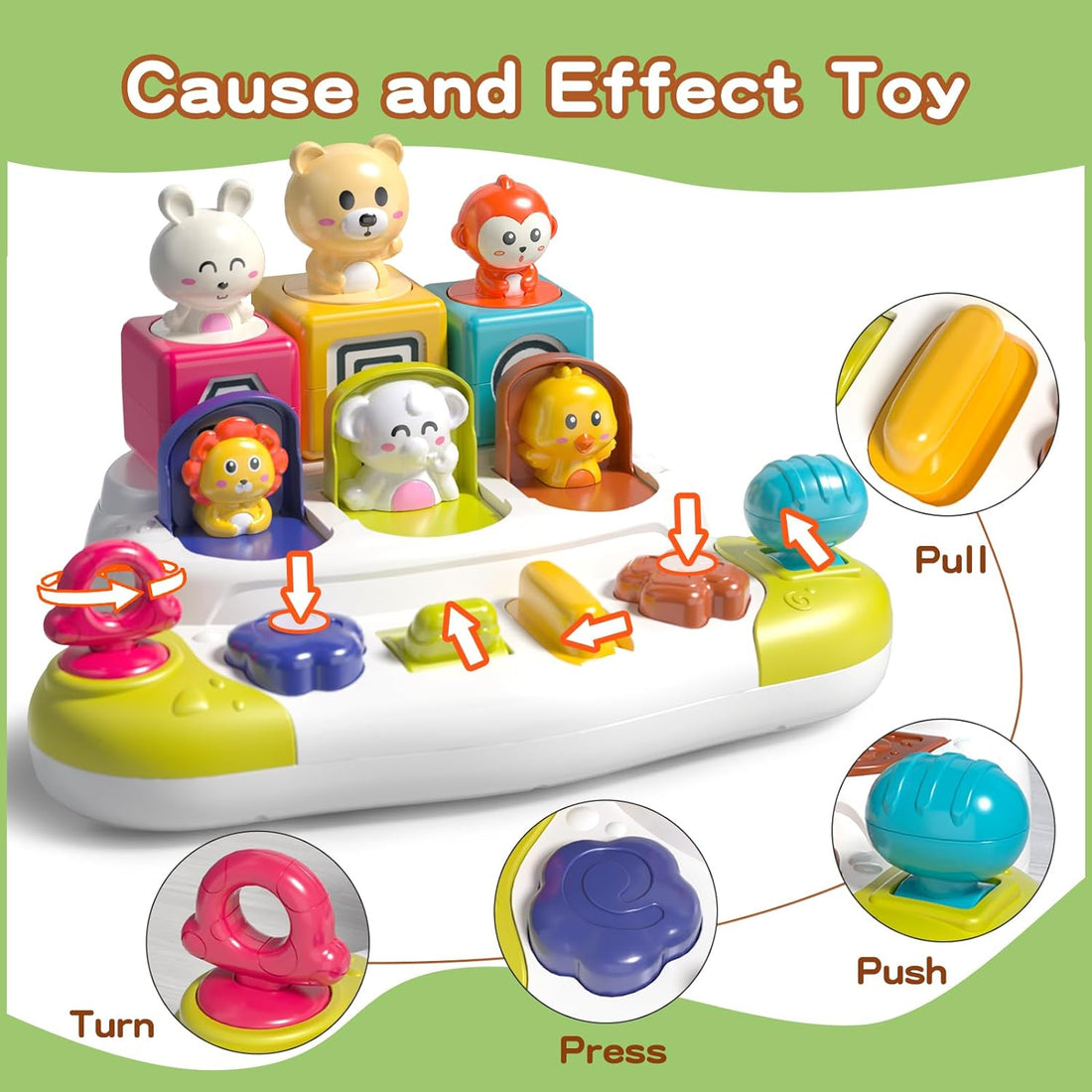 Goodway - Baby Pop-Up Animal Activity Toy With Buttons