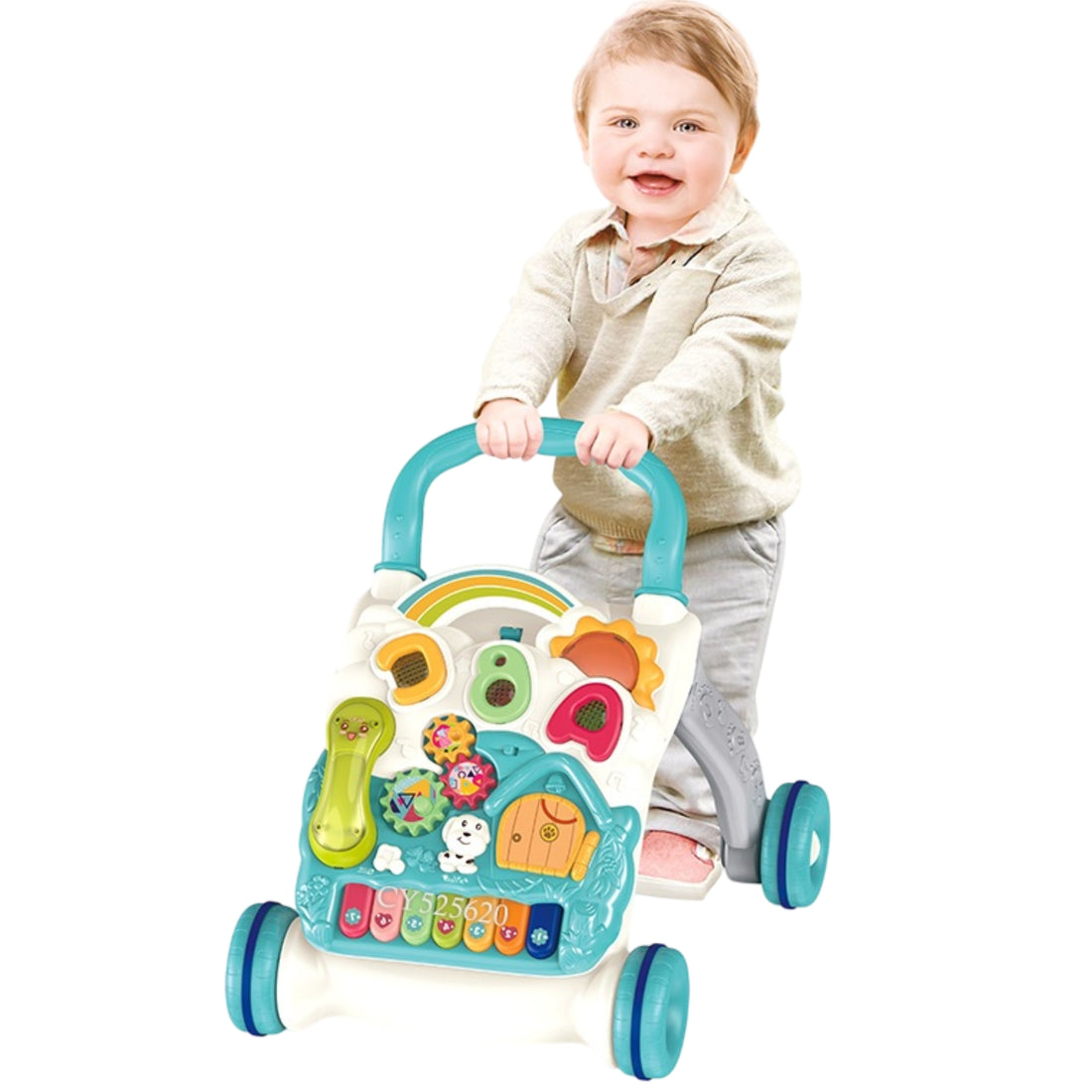 Little Angel Activity Baby Walker with Music, Lights, Games & Sturdy Wheels – Blue