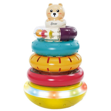 Goodway - Baby Musical Rainbow Stacking Rings Learning Toy - Multicolor