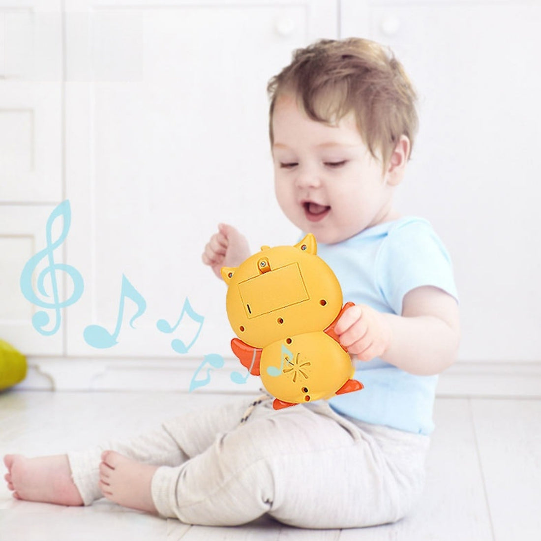 Little Angel-Baby Musical Owl Toy with Lights & Sounds - Yellow