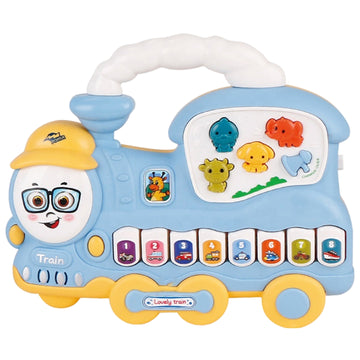 Little Angel-Baby Musical Train Toy with Lights & Learning - Blue/Red