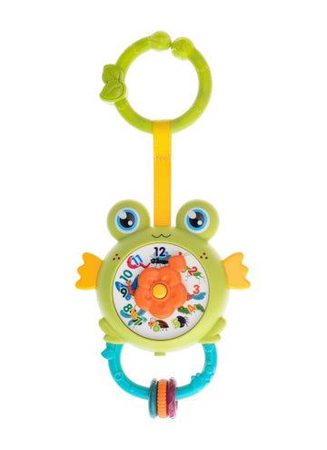 Baby Musical Toy Clock Shape Interactive Hanging Rattle for Infants  - Multicolor