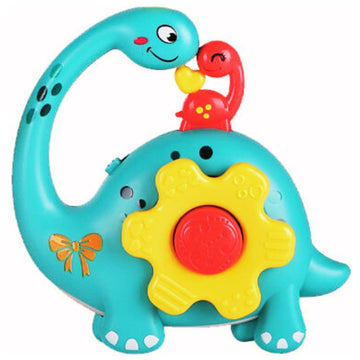 Little Angel-Baby Musical Elephant Toy with Gear Button - Yellow