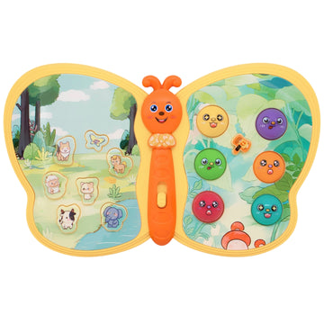 Little Angel-Baby Musical Butterfly Toy with Lights & Sounds - Orange/Yellow