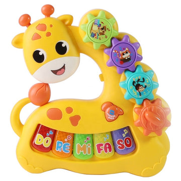 Little Angel-Baby Musical Giraffe Piano Toy with Lights & Sounds - Yellow