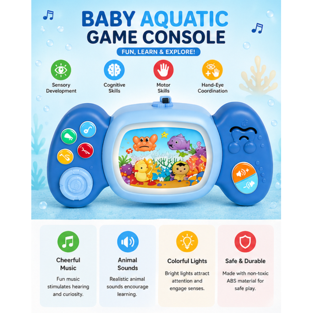 Baby Musical Toy with Lights & Aquatic Animal Buttons - Multicolor