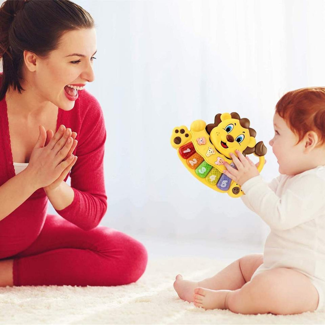 Little Angel-Baby Musical Piano Toy for Kids Educational Light Interactive Fun - Yellow