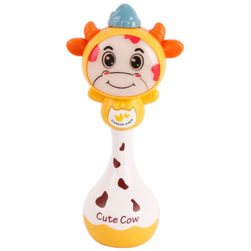 Little Angel-Baby Musical Rattle Toy for Infants Cute Cow - Brown