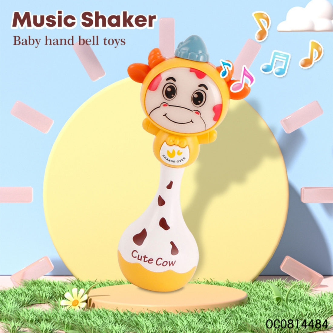 Little Angel-Baby Musical Rattle Toy for Infants Cute Cow - Brown