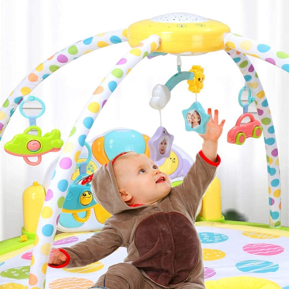 Goodway - Baby Musical Play Gym Activity Mat With Hanging Toys