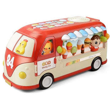 Goodway - Kids Educational School Bus Toy W/Music Lights & Alphabet