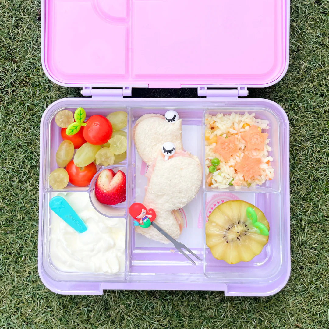 Little Angel - Kids Bento Lunch Box 6 Compartment Compartment - Purple