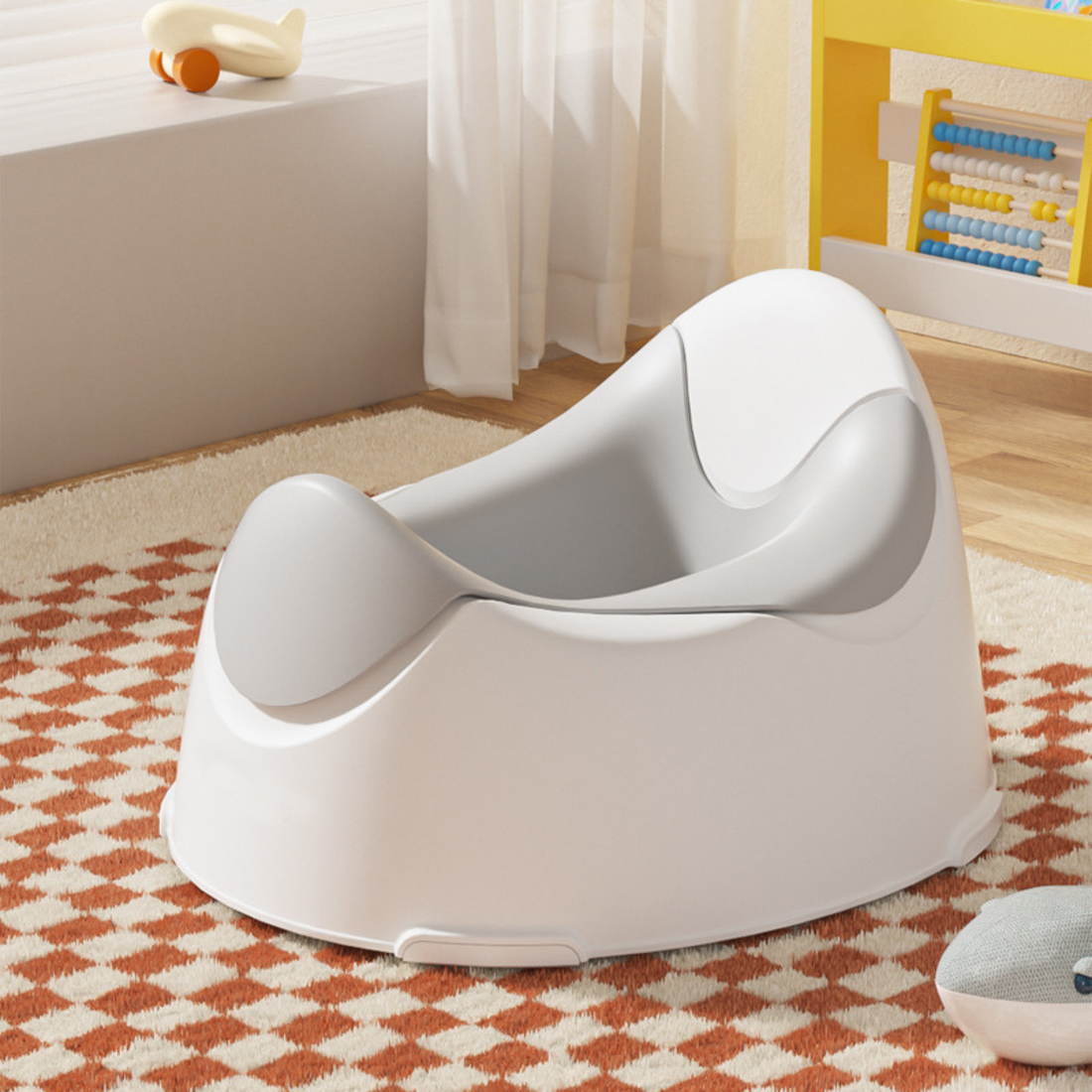 Little Angel - Baby Potty Training Seat With Backrest - White