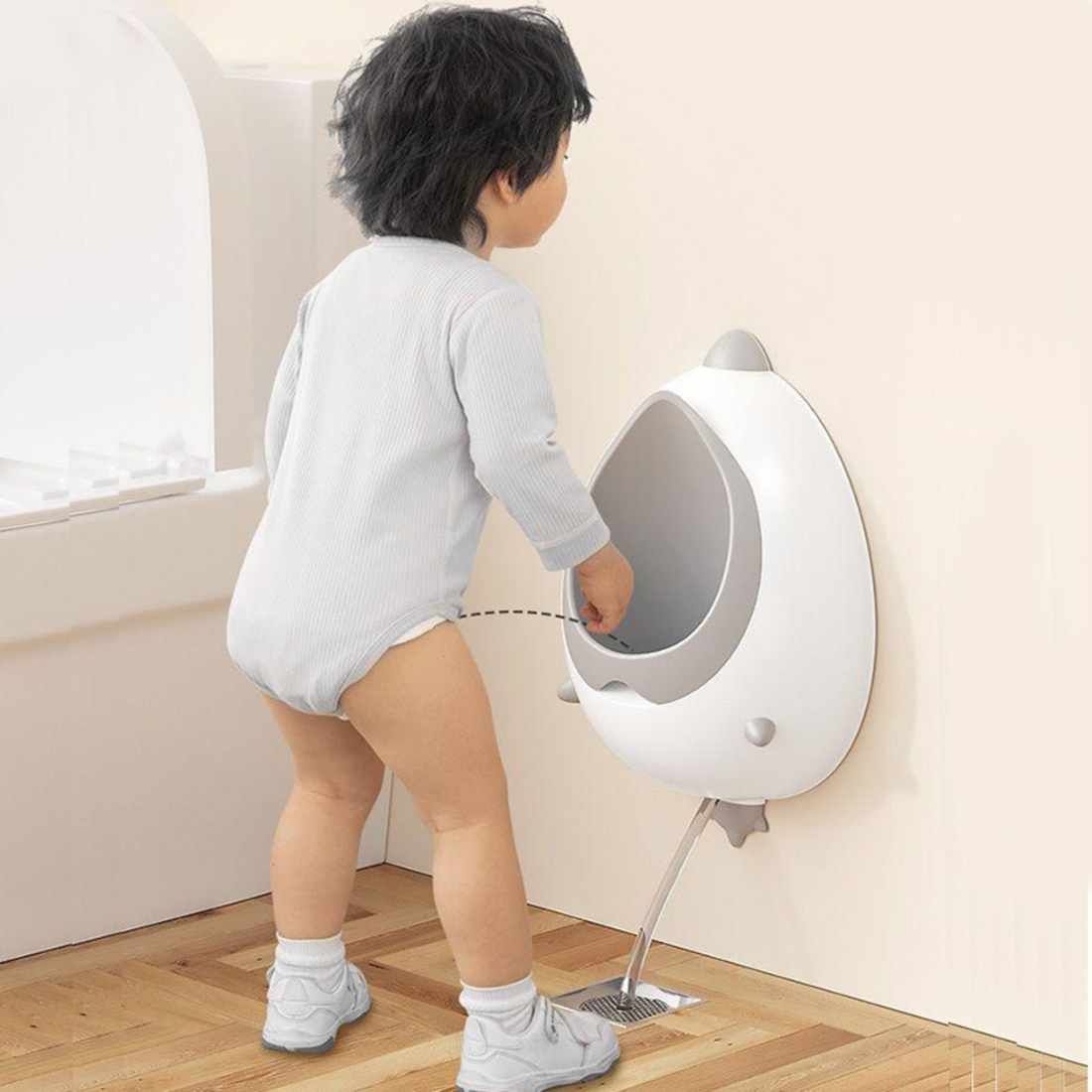 Little Angel -Baby Wall Mounted Potty Training Urinal - Grey