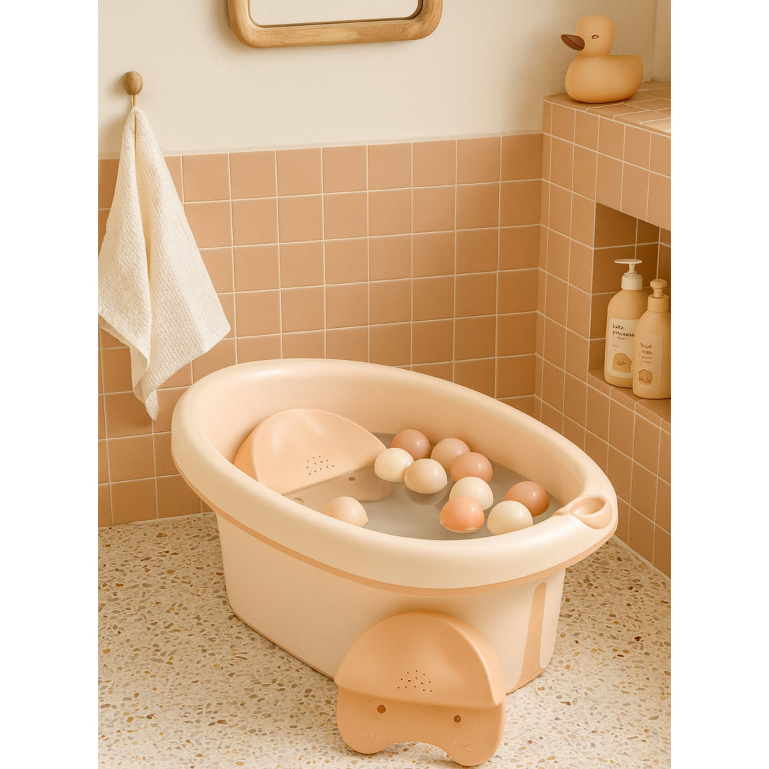 Little Angel - Baby Bathtub With Seat Support For Newborn - Yellow