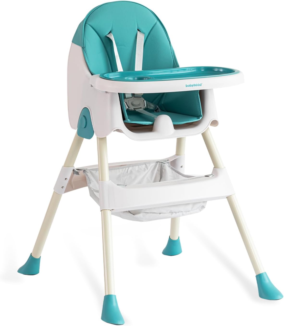 Little Angel - Baby High Chair With Feeding Tray & Storage - Blue