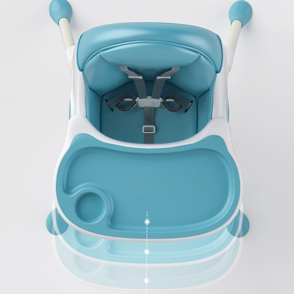 Little Angel - Baby High Chair With Feeding Tray & Storage - Blue