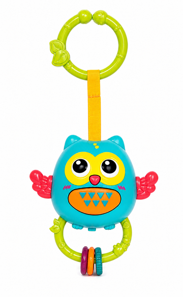 Baby Musical Toy Owl Shape Hanging Rattle Teether for Infants - Multicolor