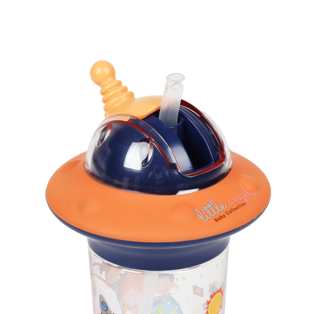 Little Angel - Kids Water Bottle With Strap - 500ml - Yellow, Pink, Blue, Orange