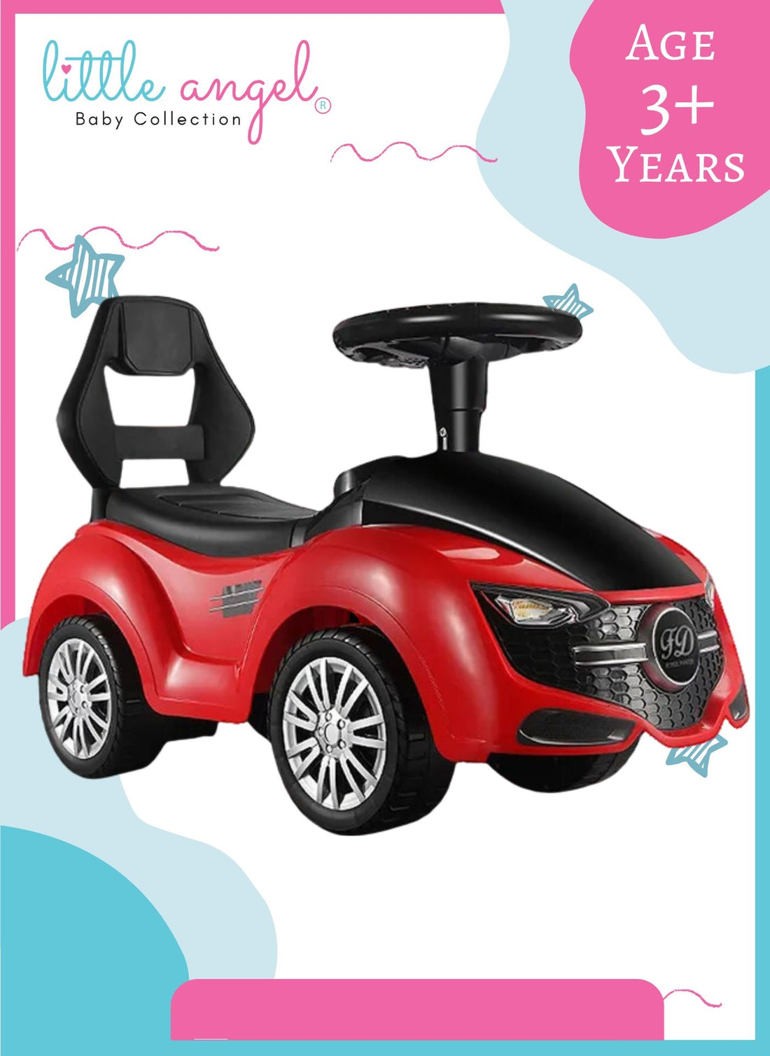 Little Angel - Baby Ride On Push Car Toy With Steering Wheel