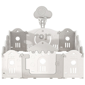 Little Angel Baby Playpen Toddler Play Yard With Hoop-14Pcs