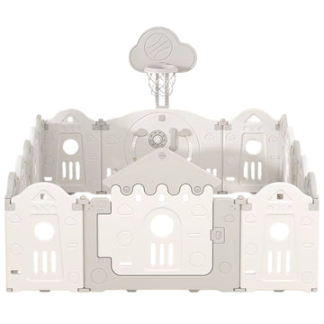 Little Angel Baby Playpen Toddler Play Yard With Hoop-16Pcs