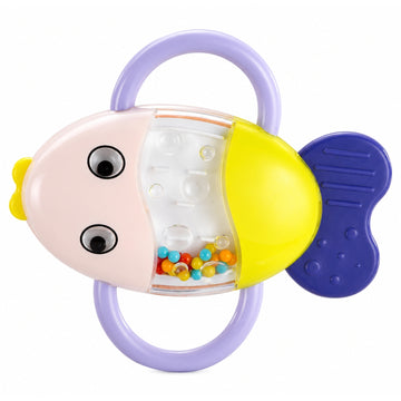 Goodway - Baby Rattle Teether Toy With Beads & Grip Handles - Blue
