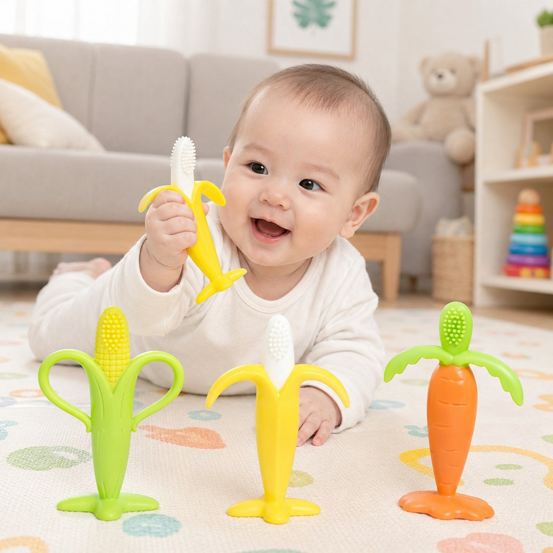Goodway - Baby Banana Teether Toy With Easy Grip Handle