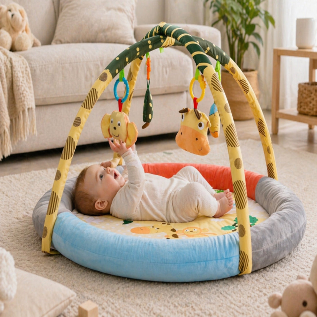 Little Angel Baby Round Comfy Gym - Multicolour