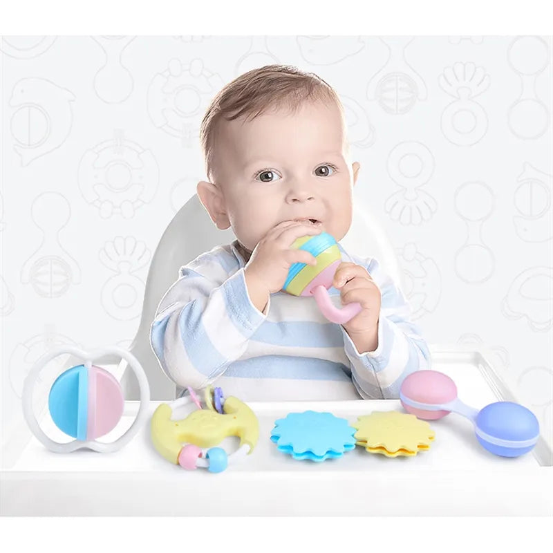 Huanger - Baby Rattles Sensory 8Pcs for Newborn