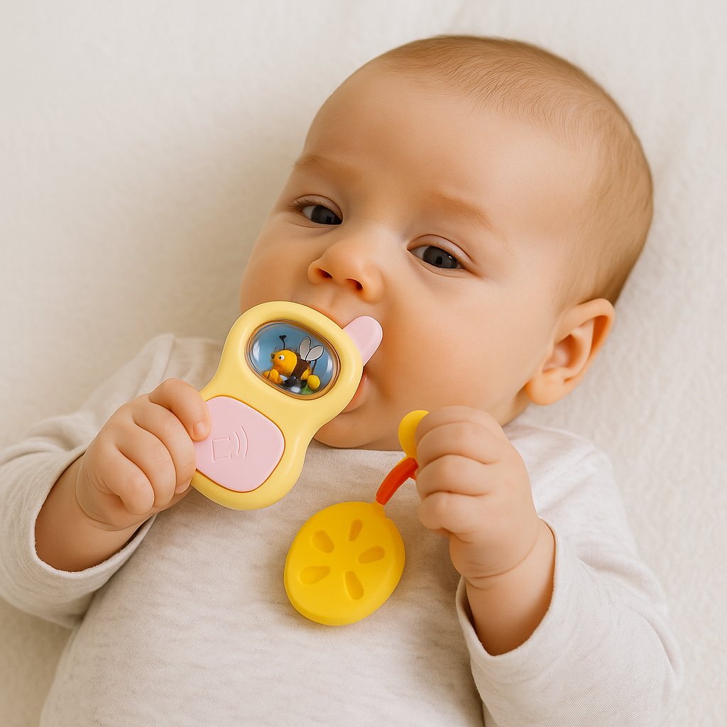 Baby Interactive Remote Toy with Fun Sounds, Lights, and Educational Play   Perfect for Early Learning and Development for Babies and Toddlers. BPA Free Safe Material for 1+ Year Olds