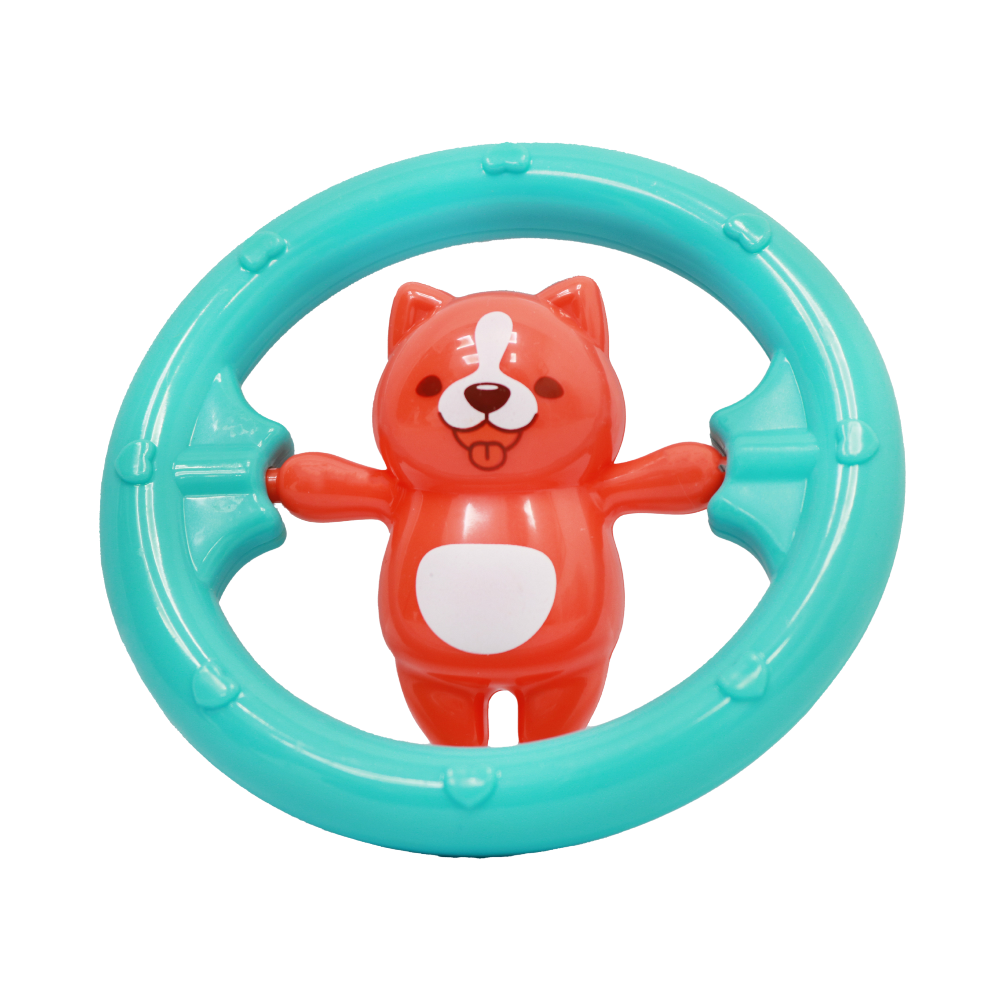 Baby Teether Puppy Shape, Soft Silicone Teething Toy for 3+ Months, Sensory Play with Rattle, BPA Free for Newborns and Toddlers