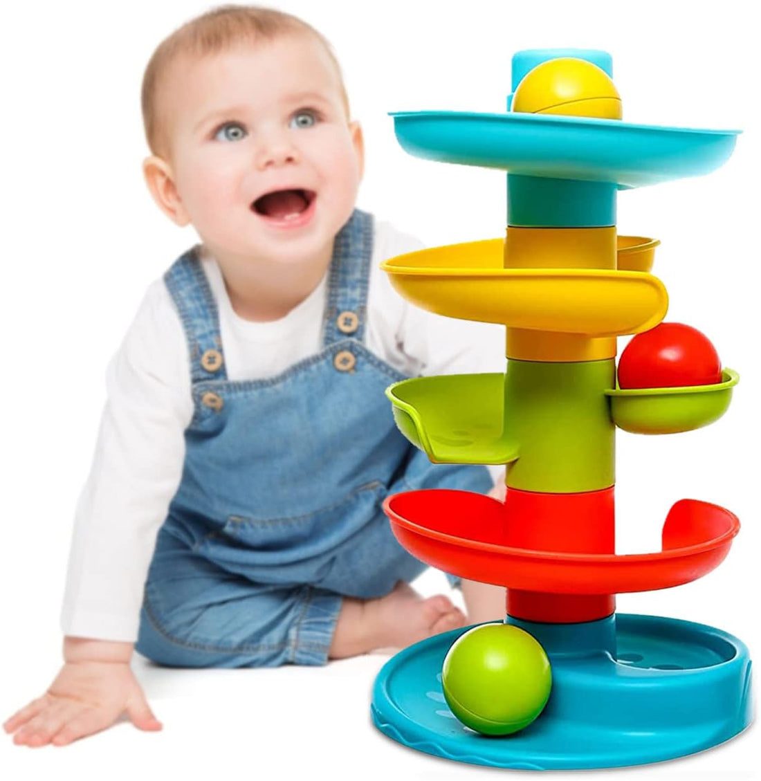 Interactive Baby Ball Drop Spiral Tower Toy – Early Learning Activity for Toddlers, Improves Hand Eye Coordination, Fine Motor Skills, and Cognitive Development