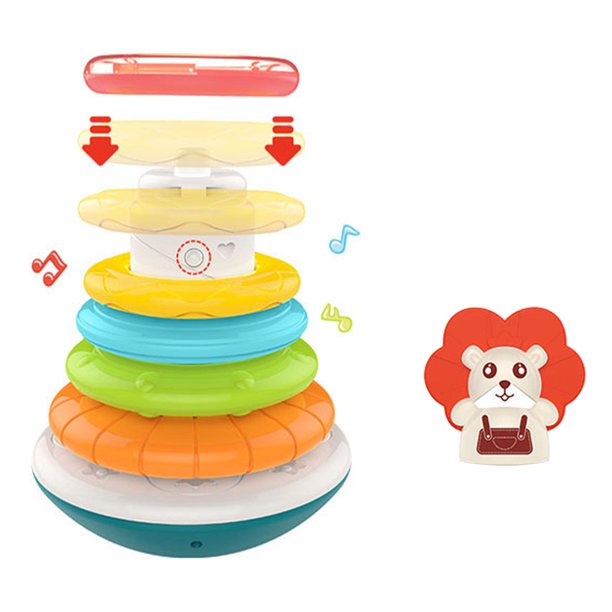 Huanger -Baby Toys Lion Stacking Rings Best for 1 Year Old Kids