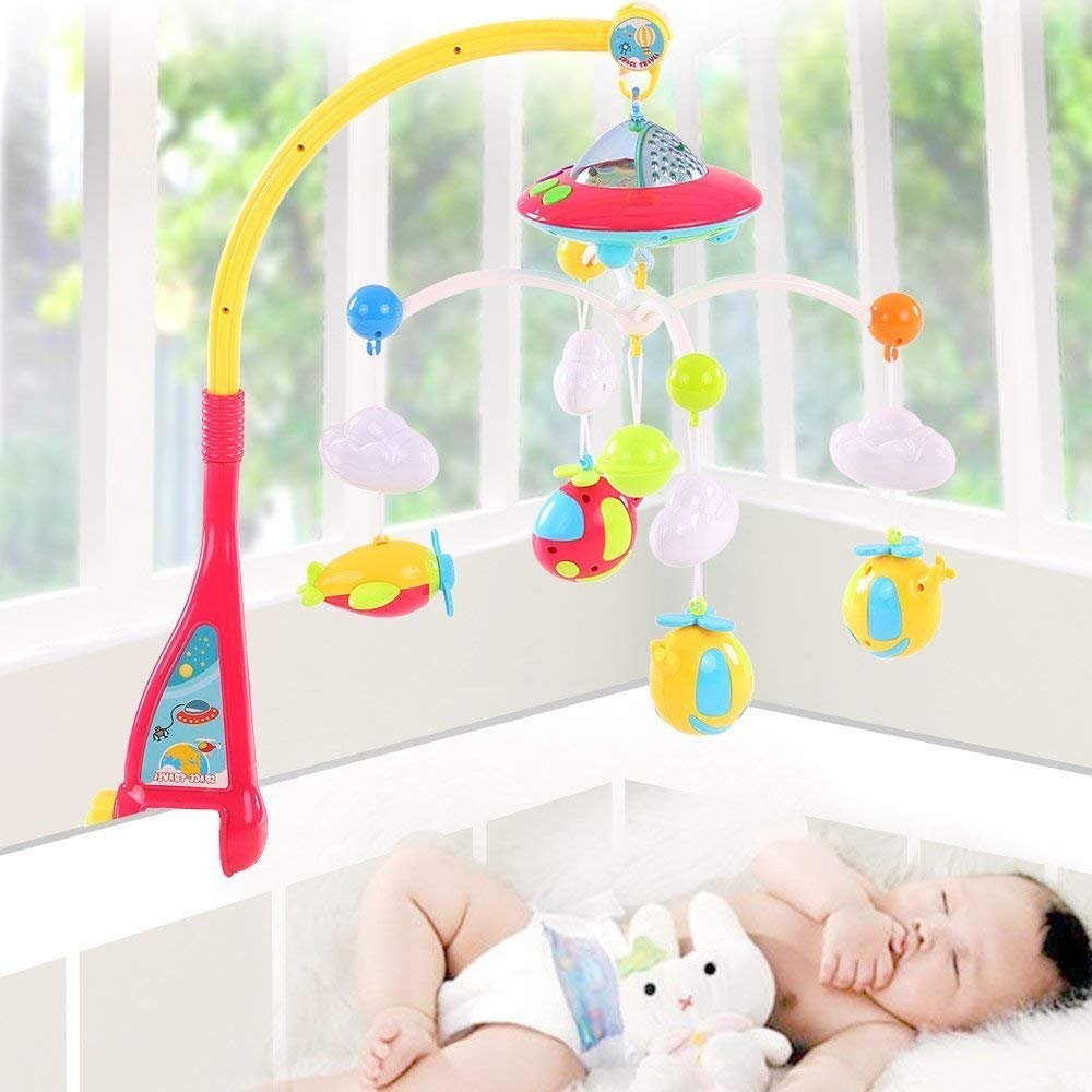 Huanger - Baby Crib Mobile Musical Rotating Toy - Multicolor