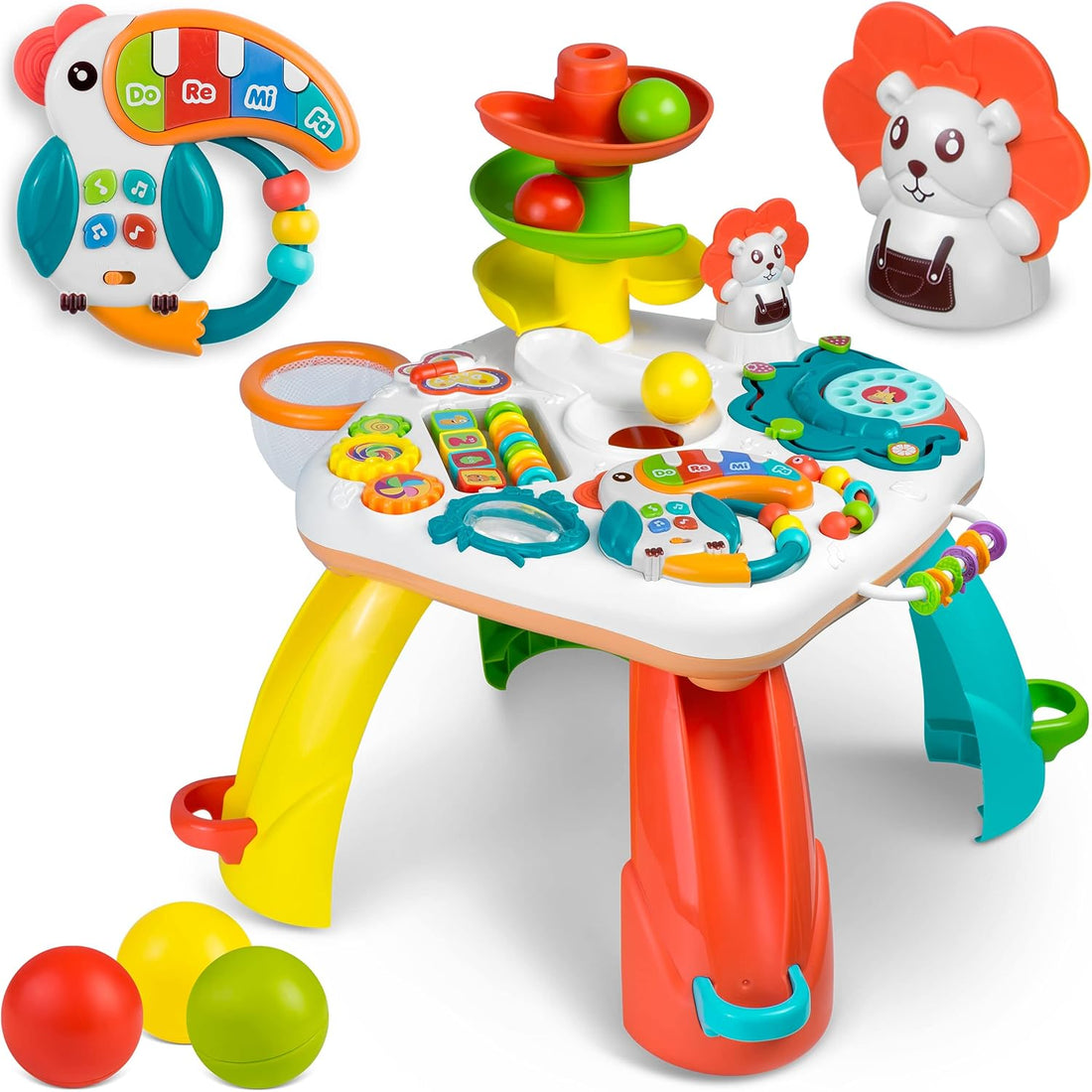 Baby Activity Play Table with Lights, Sounds & Balls – Interactive Learning Toy for Toddlers with Multiple Games, Music, and Educational Features – Early Development for Babies and Toddlers