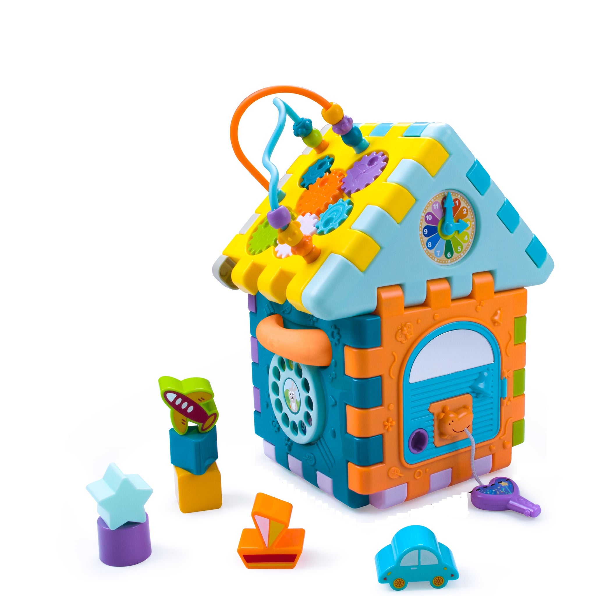 Baby Educational Learning House Toy with Shape Sorter, Gears, and Fun Interactive Activities – Promotes Early Development for Toddlers – Perfect for Learning, Exploration, and Creativity