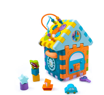 Baby Educational Learning House Toy with Shape Sorter, Gears, and Fun Interactive Activities – Promotes Early Development for Toddlers – Perfect for Learning, Exploration, and Creativity