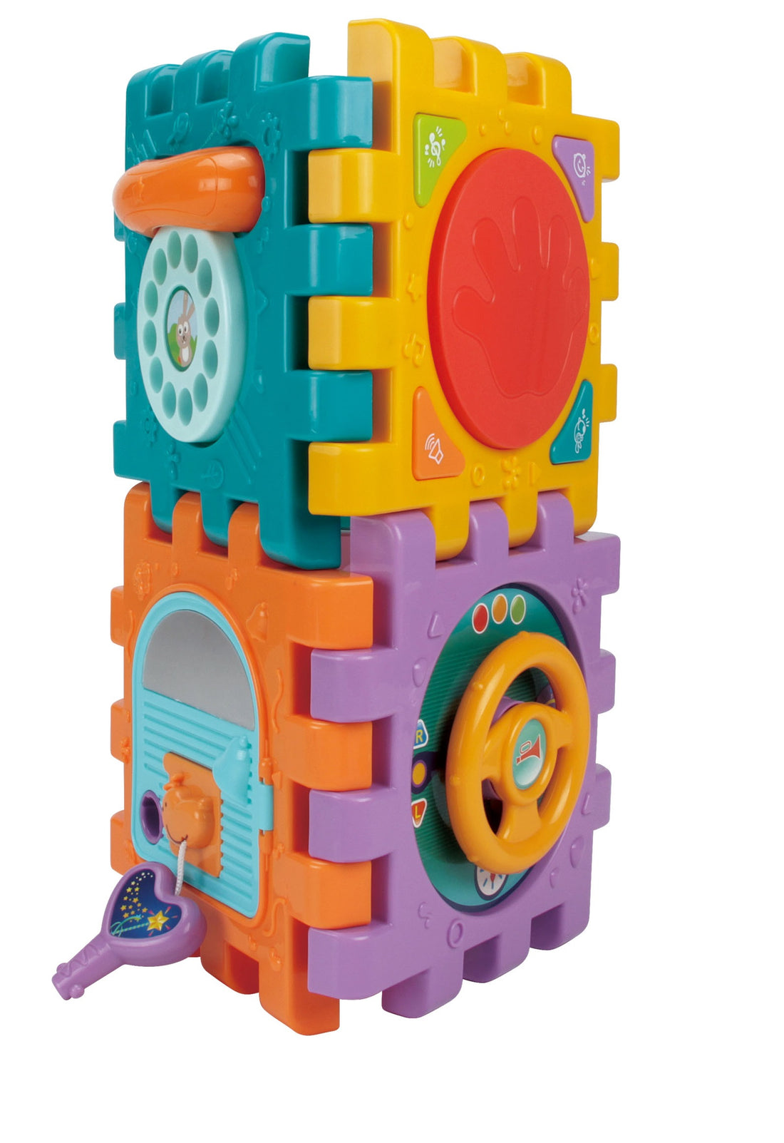 Huanger - Baby Activity Cube Multi-Functional Learning Toy - Multicolor
