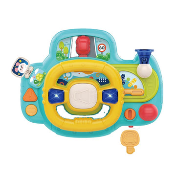 Huanger - Kids Musical Smart Steering Wheel Simulation Toy - Blue/Pink