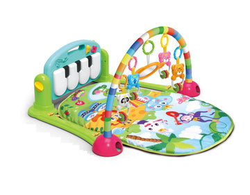 Huanger - Baby Playmat w/ Piano Music, 2-in-1 Hanging Toys and Mat