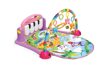 Huanger - Baby Playmat w/ Piano Music, 2-in-1 Hanging Toys and Mat