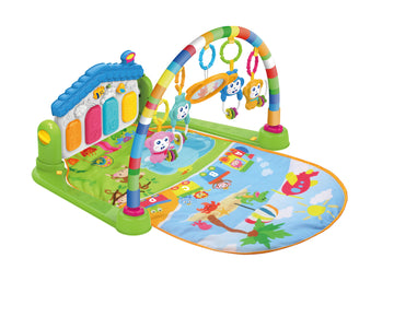 Huanger - Baby Playmat w/ Piano Music, 2-in-1 Hanging Toys and Mat