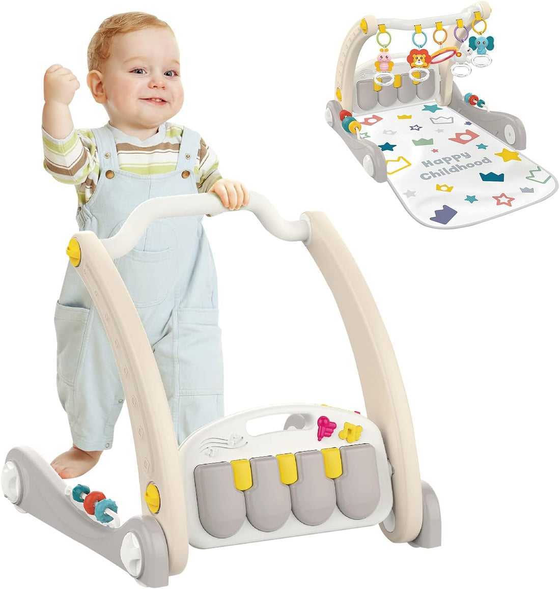 Interactive Baby Play Gym with Hanging Toys, Soft Musical Mat for Early Learning, Sensory Development, Motor Skills, and Fun Activity for Newborns and Toddlers   Safe & Durable Design